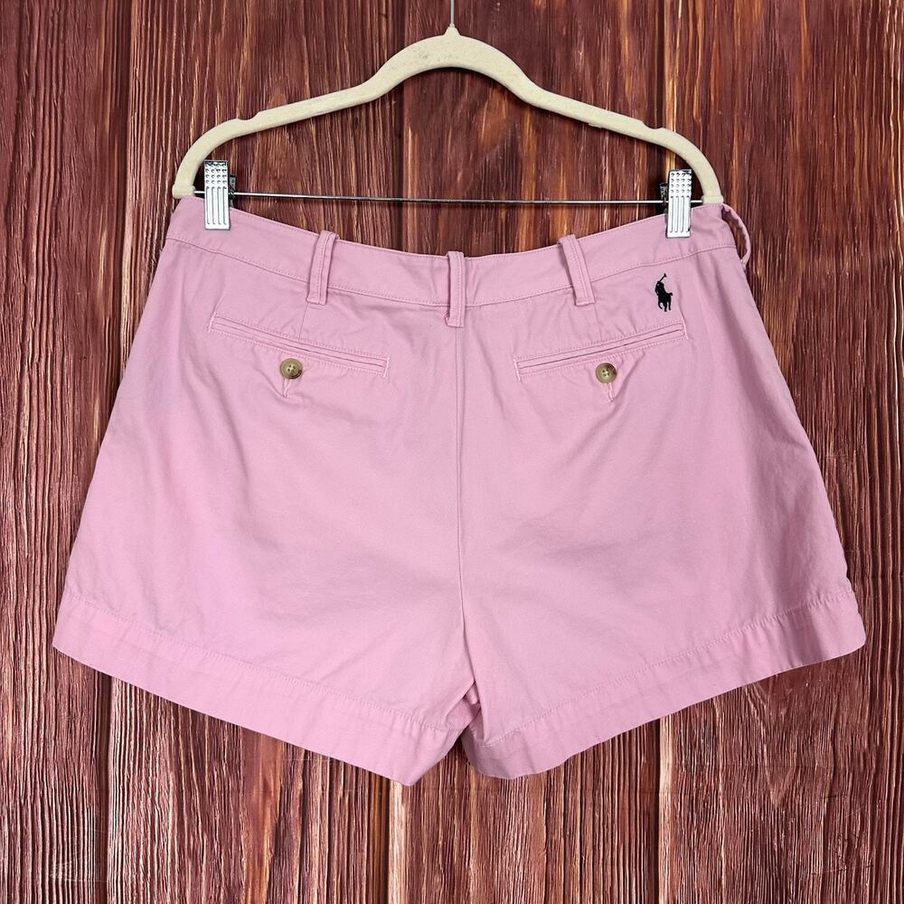 Polo Ralph Lauren Womens Chino Shorts Cotton Pink High Rise 3" inseam Size 10